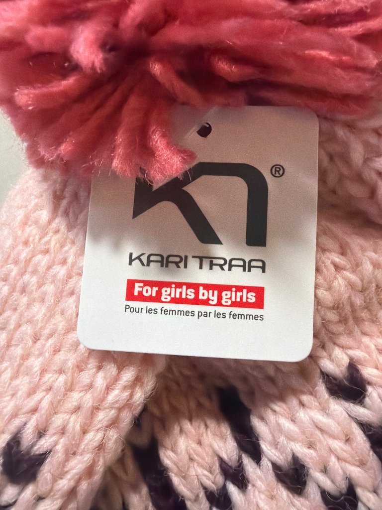 Kari Traa Seim Nordic Fair Isle Beanie Hat Jam Rose — image 7 of 8